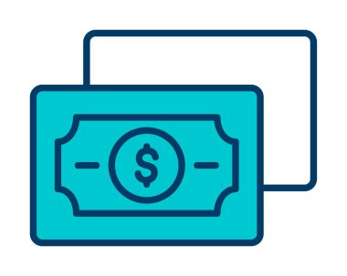 para düz simgesi, vektör illüstrasyonu