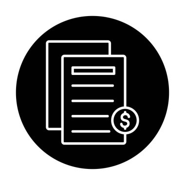 Bill düz simgesi, vektör illüstrasyonu