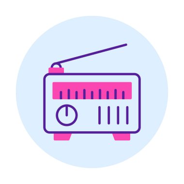 radyo simgesi web basit illüstrasyon