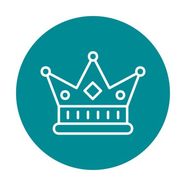 Taç nesnesi. Web simgesi basit illüstrasyon