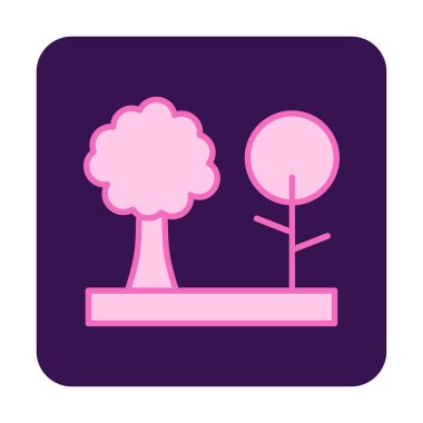 Kişisel ve ticari kullanım için ağaç simgesi vektör illüstrasyonu.