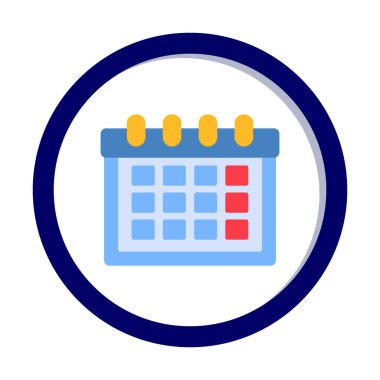 Takvim simgesi vektör illüstrasyonu