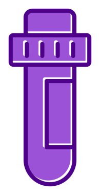 Modern eğitim ikonunun vektör çizimi. Test Tübü                                   