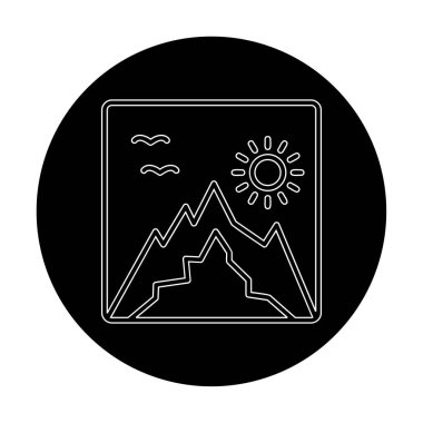 fotoğraf simgesi vektör illüstrasyonu