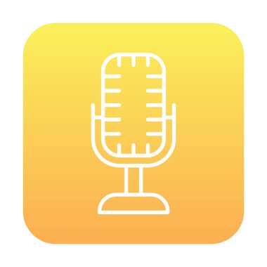 mikrofon web simge vektör çizim 