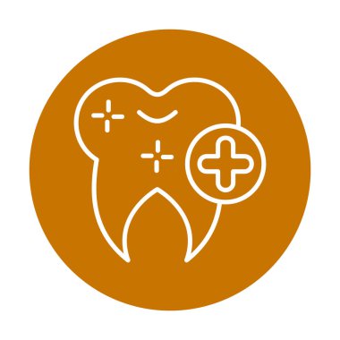 Sağlıklı diş kutsal kişilerin resmi, vektör çizim    