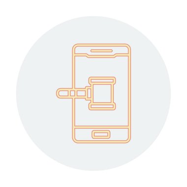 akıllı telefon simgesi, vektör illüstrasyonu basit tasarım