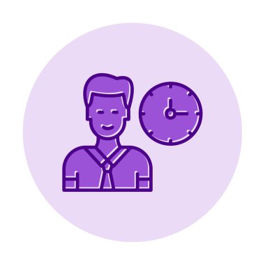 Çalışma Zamanı web simgesi vektör illüstrasyonu