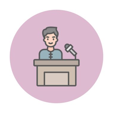 Basın Konferansı vektör illüstrasyonu