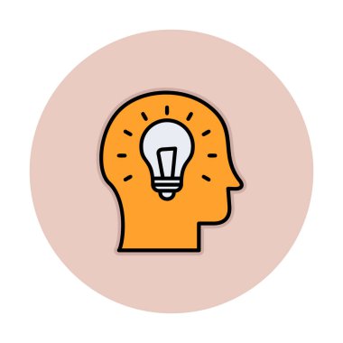 fikir konsepti simgesi, vektör illüstrasyon tasarımı                            