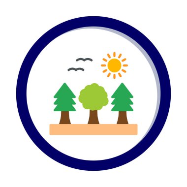 forest icon, vector illustration simple design