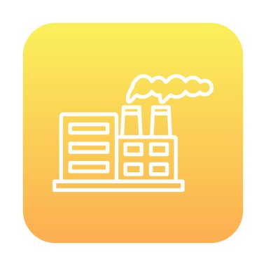 Nükleer santral ikon vektörü. İnce çizgi işareti. izole edilmiş sınır sembolü çizimi