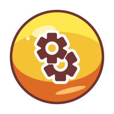 Gears'ı web simgesi, vektör çizim 