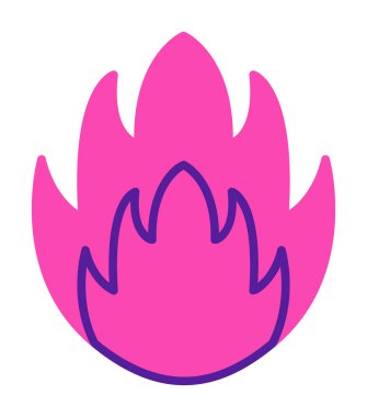 Ateş simgesi tasarımının vektör illüstrasyonu