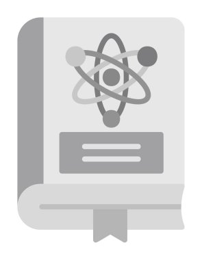 Fizik Kitabı vektör illüstrasyonu, simge ögesi arkaplanı