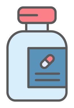 ilaç şişesi simgesi, vektör illüstrasyonu