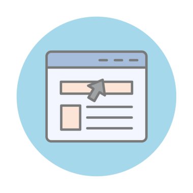 Web sayfası simgesi, vektör illüstrasyonu