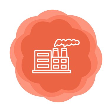 Nükleer santral ikon vektörü. İnce çizgi işareti. izole edilmiş sınır sembolü çizimi