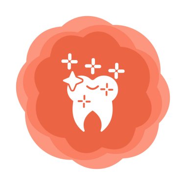 Basit Parlak Diş simgesi, vektör illüstrasyonu