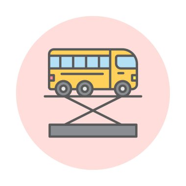 Otobüs Jack. Web simgesi basit illüstrasyon