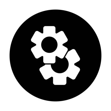 Gears'ı web simgesi, vektör çizim 