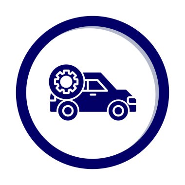 Otomobil Ayarları ikon vektör illüstrasyonu          