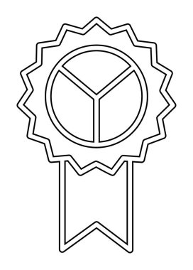 Rozet. Web simgesi basit illüstrasyon              