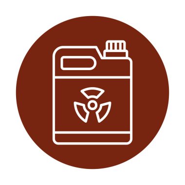 zehirli atık kutusu simgesi moda tasarım tarzında