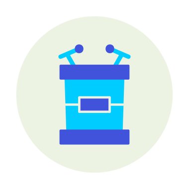 Modern Tribune simgesinin vektör çizimi                     