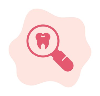 Diş kontrolü vektörü düz renk simgesi            