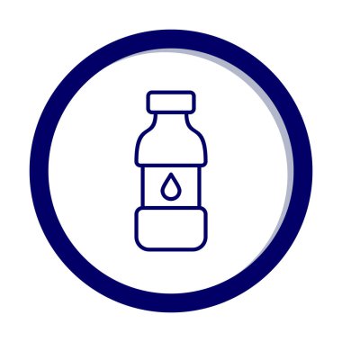 su şişesi simgesi, vektör illüstrasyonu    