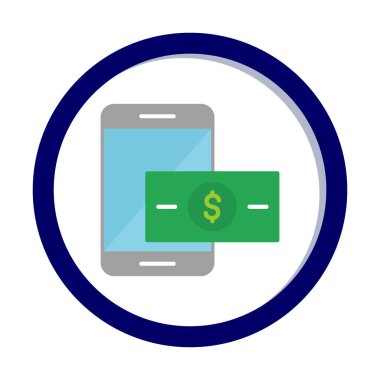 Çevrimiçi Vergi Ödenmiş simge tasarımı, vektör illüstrasyonu  