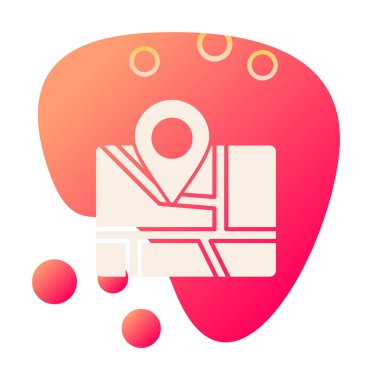 Konum iğnesi, vektör illüstrasyonlu harita simgesi