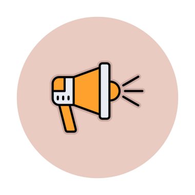 megafon simgesi vektörü web ve mobil tasarımınız için beyaz arkaplanda izole edilmiş, megafon logosu konsepti 