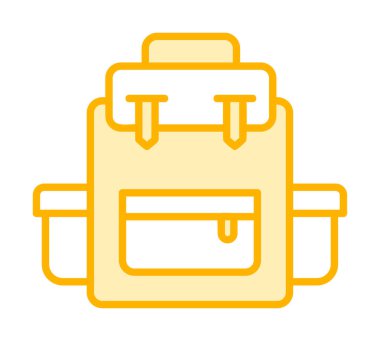 Sırt çantası ikon vektörü. Okul sırt çantası tabelası. izole edilmiş sınır sembolü çizimi