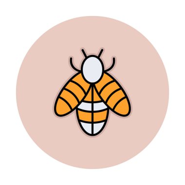 Şirin Arı simgesi, vektör çizim        