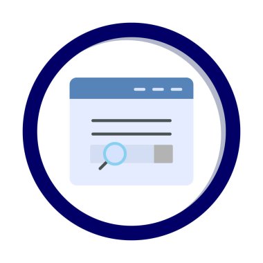 Düz simge, vektör illüstrasyonu taranıyor