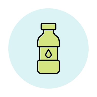 su şişesi simgesi, vektör illüstrasyonu    