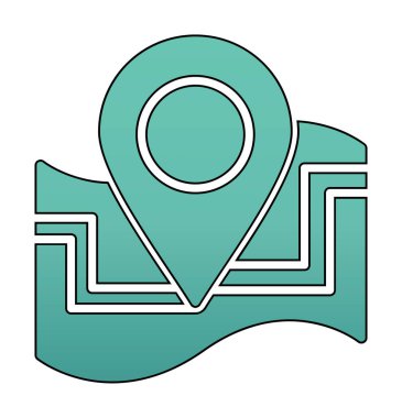 harita işareti simgesi. vektör çizim 