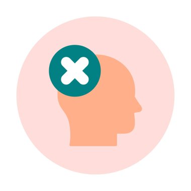 Yanlış vektör düz simgesi düşün 