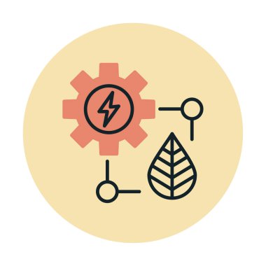 eko enerji simgesi, vektör illüstrasyonu basit tasarım