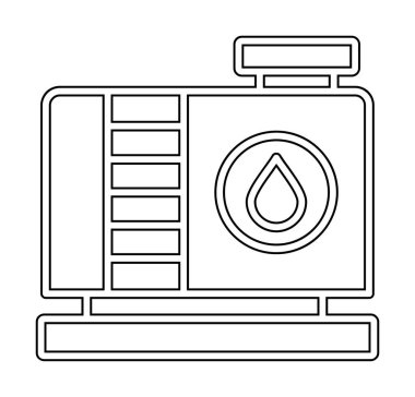 Fabrika tankı simgesi, vektör illüstrasyonu