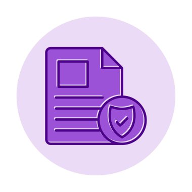 Onaylanmış Belge simgesi, vektör illüstrasyonu basit tasarım