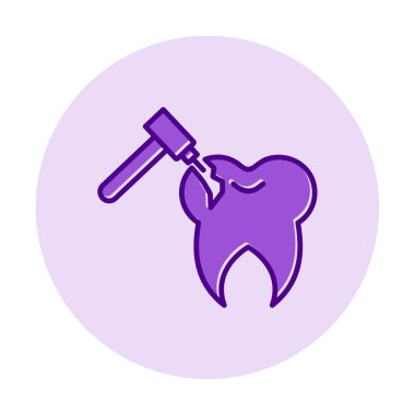 Diş delme ikonu vektör illüstrasyonuName