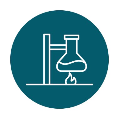 Basit Kimyasal Deney simgesi, vektör çizimi