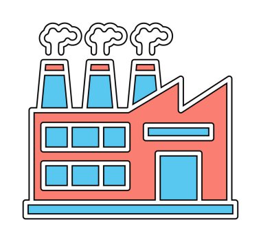 Factory icon, vector illustration simple design