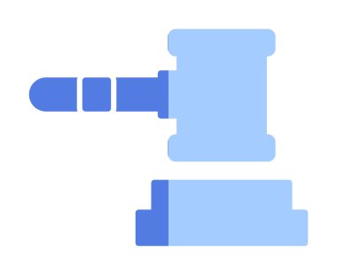 Yargıç Tokmak ikonu. vektör çizimi tasarımı