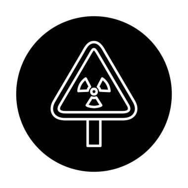 Radyasyon işareti. Web simgesi basit tasarım