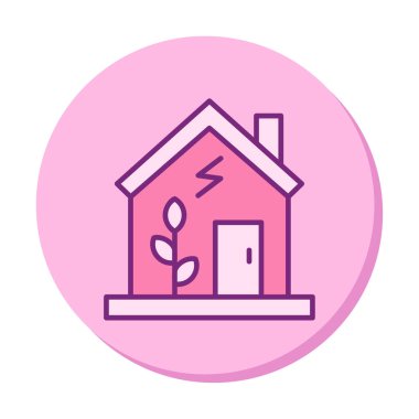 vector illustration of Green house icon 