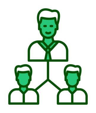 Takım çalışması kavramının iş dünyası simgesi, vektör illüstrasyonu 